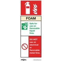 Self Adhesive Vinyl Foam Fire Extinguisher Sign
