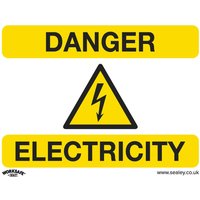 Sealey Rigid Plastic Danger Electricity Sign Pack of 10 100mm 75mm Standard Sealey Rigid Plastic Danger Electricity Sign Pack of 10 100mm 75mm Standard
