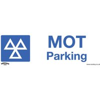 Sealey Rigid Plastic MOT Parking Sign 300mm 100mm Standard Sealey Rigid Plastic MOT Parking Sign 300mm 100mm Standard
