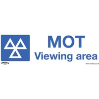 Self Adhesive Vinyl MOT Viewing Area Sign Pack 10