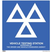 Rigid Plastic MOT Testing Station Sign Pack 10