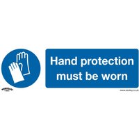 Rigid Plastic Hand Protection Must Be Worn Sign Pack 10