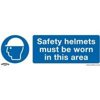 Sealey Safety Helmets Must Be Worn Rigid Sign Pack of 10 300mm 100mm Standard Sealey Safety Helmets Must Be Worn Rigid Sign Pack of 10 300mm 100mm Standard