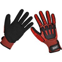 Sealey Cut and Impact Resistant Work Gloves Black / Red XL Pack of 1 Sealey Cut and Impact Resistant Work Gloves Black / Red XL Pack of 1