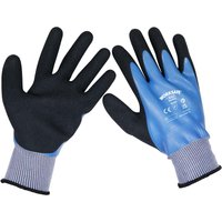Sealey Worksafe Waterproof Latex Gloves Black / Blue XL Pack of 6 Sealey Worksafe Waterproof Latex Gloves Black / Blue XL Pack of 6