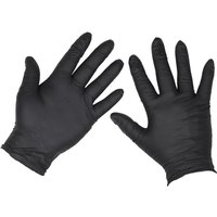 Sealey Extra Thick Powder Free Disposable Nitrile Gloves Black XL Pack of 100 Sealey Extra Thick Powder Free Disposable Nitrile Gloves Black XL Pack of 100