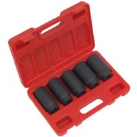 Sealey 5 Piece 1/2" Drive Hub Nut Impact Socket Set Metric 1/2" Sealey 5 Piece 1/2" Drive Hub Nut Impact Socket Set Metric 1/2"