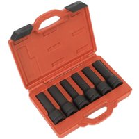 6 Piece 3 4" Drive Deep Bi Hexagon Torx Impact Socket Set