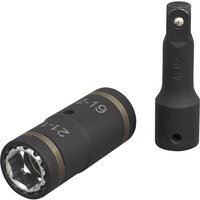 Sealey 2 Piece 1/2" Drive 4 in 1 Impact Socket and Extension Bar Set Sealey 2 Piece 1/2" Drive 4 in 1 Impact Socket and Extension Bar Set