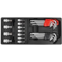 Sealey 29 Piece Hexagon Allen Key and Socket Bit Set in Module Tray Combination Sealey 29 Piece Hexagon Allen Key and Socket Bit Set in Module Tray Combination