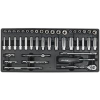 43 Piece 1 4" Drive Socket Set Metric Imperial Module Tray