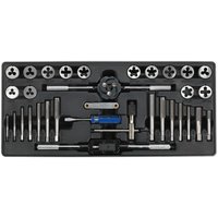 Sealey 33 Piece Tap and Die Set Metric, UNF and BSP in Module Tray Sealey 33 Piece Tap and Die Set Metric, UNF and BSP in Module Tray