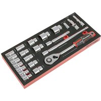 Sealey Premier 22 Piece 1/2" Drive Socket Set in Module Tray 1/2" Sealey Premier 22 Piece 1/2" Drive Socket Set in Module Tray 1/2"