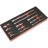 Premier 12 Piece Combination Drive Socket Extension Bar Set Module Tray