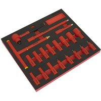 Sealey 20 Piece 3/8" Drive VDE Insulated Socket Set in Module Tray 3/8" Sealey 20 Piece 3/8" Drive VDE Insulated Socket Set in Module Tray 3/8"