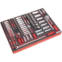 91 Piece Combination Drive Socket Set Metric Module Tray
