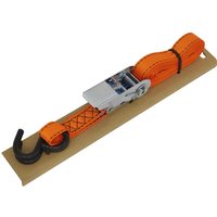 Sealey Polyester S Hook Ratchet Tie Down Strap and Corner Protector 25mm 5m 600kg Sealey Polyester S Hook Ratchet Tie Down Strap and Corner Protector 25mm 5m 600kg