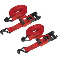 Sealey J Hook Ratchet Tie Down Polyester Webbing Straps 32mm 4.9m 1200kg Sealey J Hook Ratchet Tie Down Polyester Webbing Straps 32mm 4.9m 1200kg
