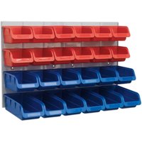 24 Piece Plastic Storage Bin Set Panel Combination