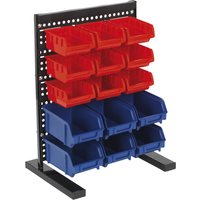 Sealey Freestanding Bench Rack and 15 Storage Bins Sealey Freestanding Bench Rack and 15 Storage Bins
