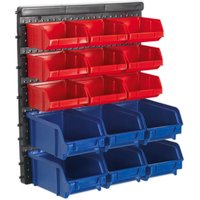 Sealey Wall Mount Bin Storage System and 15 Bins Sealey Wall Mount Bin Storage System and 15 Bins