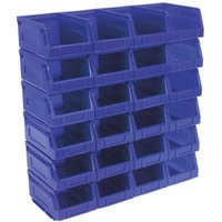 Sealey Plastic Storage Bin 105 x 165 x 83mm Blue Pack of 24 Sealey Plastic Storage Bin 105 x 165 x 83mm Blue Pack of 24
