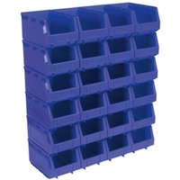 Sealey Plastic Storage Bin 148 x 240 x 128mm Blue Pack of 24 Sealey Plastic Storage Bin 148 x 240 x 128mm Blue Pack of 24
