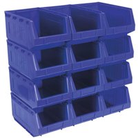 Sealey Plastic Storage Bin 209 x 356 x 164mm Blue Pack of 12 Sealey Plastic Storage Bin 209 x 356 x 164mm Blue Pack of 12