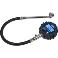 Sealey - TST003 Digital Tyre Pressure Gauge with Twin Push-On Connector