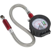 Sealey Tyre Pressure and Tread Depth Gauge with Flexible Hose