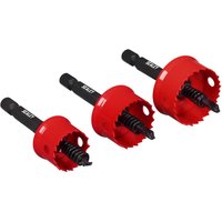 Sealey 3 Piece Hex Shank Thin Wall Hole Saw Set Sealey 3 Piece Hex Shank Thin Wall Hole Saw Set