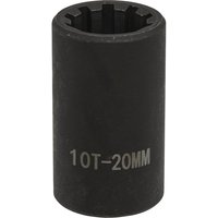 1 2" Drive 10 Point Square Ribe Brake Caliper Socket