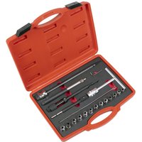 Sealey VS2070 21 Piece Diesel Injector Seat Cutter Set