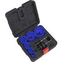 9 Piece Electricians Hole Saw Kit