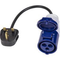 13A 16A Trailing Plug 2P+E Socket Cable Set 0.35m