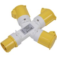 Sealey 3 Way Cable Socket Adaptor / Splitter 110v