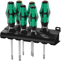 Wera 6 Piece Kraftform Plus 355/350/6 Screwdriver Set