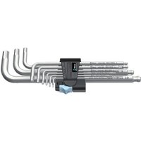 Wera 3950PKL/9 9 Piece Stainless Steel Ball End Hexagon Allen Key Set Metric