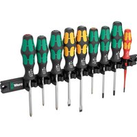 Wera Kraftform 9 Piece Screwdriver Set on Magnetic Rail