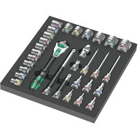 Wera 9722 Zyklop 31 Piece 1/2" Drive Socket Set in Foam Insert Tray 1/2"