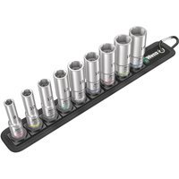 Wera 9 Piece 3/8" Drive Deep Hexagon Socket Set on Belt