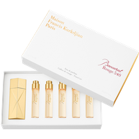 Maison Francis Kurkdjian Baccarat Rouge 540 Travel Set = Globe Trotter Travel Spray Case Golden Edition + 5x Eau de Parfum 11 ml