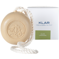 Klar Olive Lavendel Haar- & Körperseife an der Kordel Klar Olive Lavendel Haar- & Körperseife an der Kordel