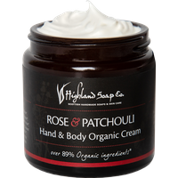 Highland Soap Organic Hand & Body Cream 120ml Rose & Patchouli