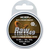 Savage - Raw49 Uncoated Brown Wire Trace 10m-34lb