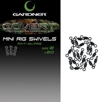 Gardner - Covert Mini Rig Swivels Size 12 Anti Glare