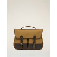 Clipper in Canvas and Leather, Messenger Briefcase - Large | Tusting