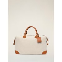 Como Explorer Cream and Tan Weekend Bag Large | Tusting