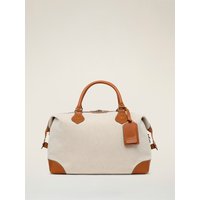 Como Explorer Cream and Tan Weekend Bag Medium | Tusting