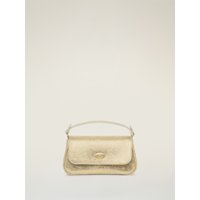 Hettie Gold Suede Mini Clutch or Crossbody Bag | Tusting
